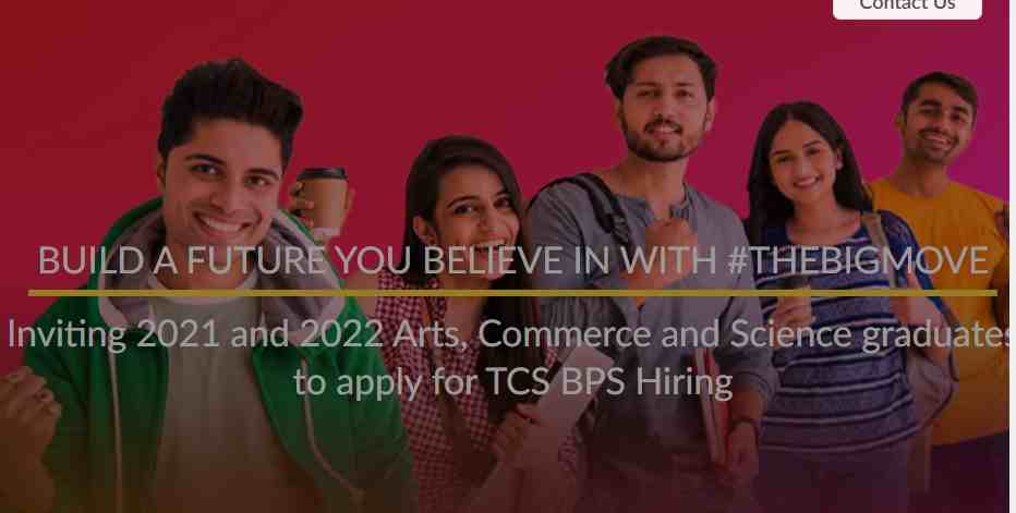 TCS BPS Fresher Off Campus Hiring 2022