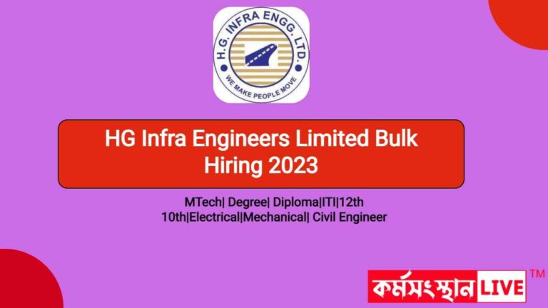 HG Infra Engineers Limited Bulk Hiring 2023