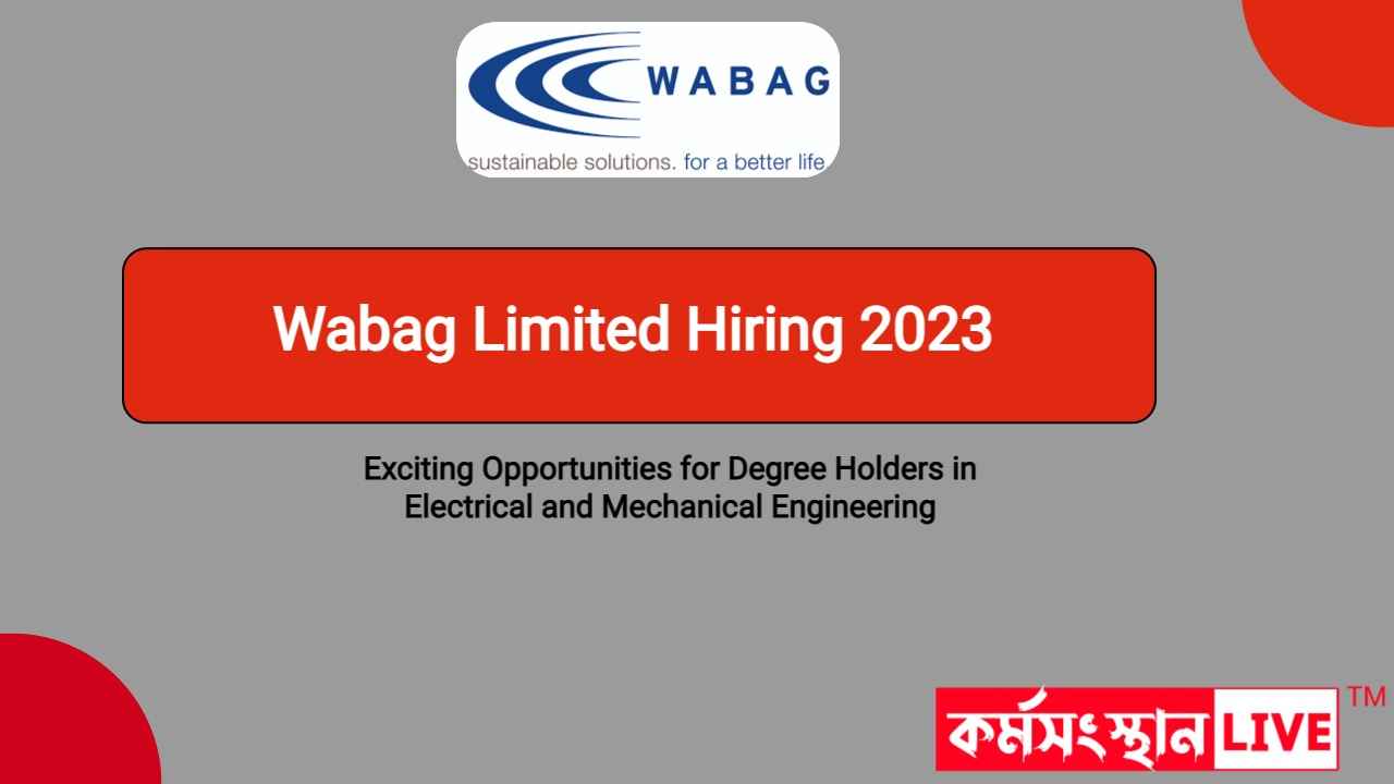 Wabag Limited Hiring 2023