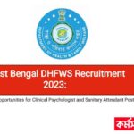 WBDHFWS Recruitment 2023: Opportunities for Clinical Psychologist and Sanitary Attendant Posts