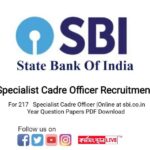 SBI Specialist Cadre Officer Recruitment 2023 | For 217 Specialist Cadre Officer |Online at sbi.co.in