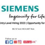 Siemens Entry-Level Hiring 2023 | Opportunity for Fresh Graduate BE/ B.Tech/ MCA |GET Role
