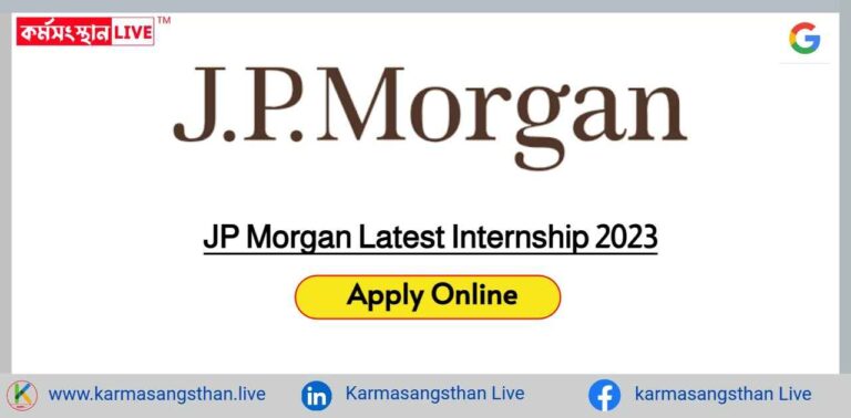 JP Morgan Latest Internship 2023